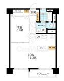 高田馬場住宅 4階 間取り図