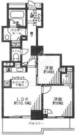セントラルレジデンス新宿シティタワー 9階 間取り図