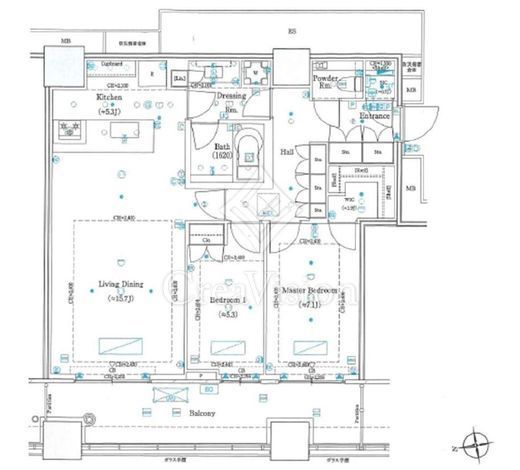 WORLD TOWER RESIDENCE 33階 間取り図