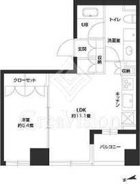 パークキューブ銀座イースト 402 間取り図
