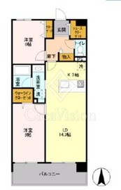 ロイヤルパークス梅島 214 間取り図