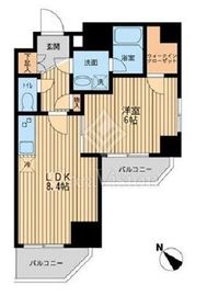 レジディア蒲田Ⅲ 401 間取り図