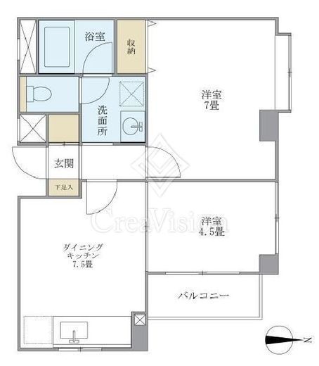 クレールメゾン左門町 204 間取り図