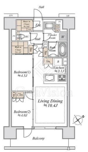 ブランシエラ海老名 6階 間取り図