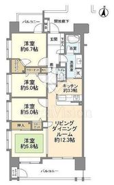 ローヤルシティ一之江弐番館 2階 間取り図
