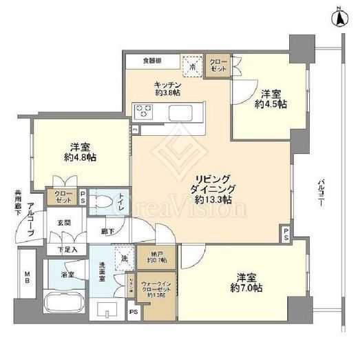 パークホームズ中村橋セントラル 4階 間取り図