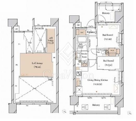 ブランシエスタ新丸子リバーフロント 1407 間取り図