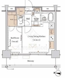 ブランシエスタ木場 406 間取り図