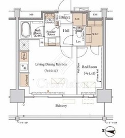ブランシエスタ木場 408 間取り図