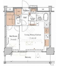ブランシエスタ木場 409 間取り図