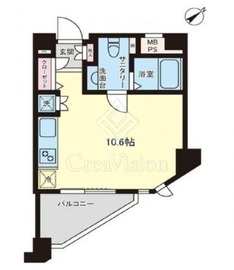 朝日マンション赤坂南部坂 4階 間取り図