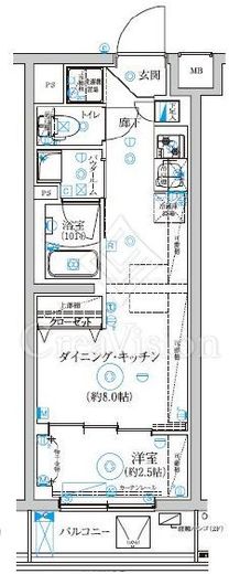 RELUXIA武蔵中原 (リルシア武蔵中原) 2階 間取り図