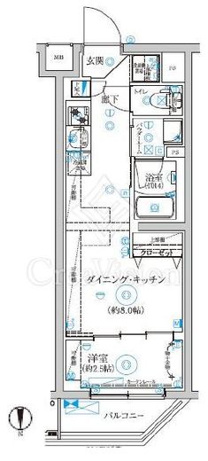 RELUXIA武蔵中原 (リルシア武蔵中原) 2階 間取り図