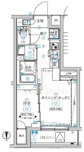 RELUXIA武蔵中原 (リルシア武蔵中原) 2階 間取り図
