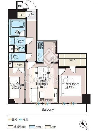 CREATIF三軒茶屋 401 間取り図