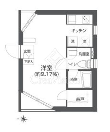 プラティーク白金 202 間取り図