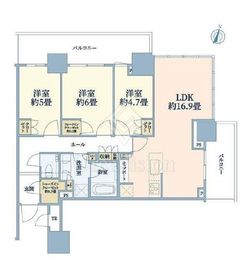 パークタワー西新宿 1911 間取り図
