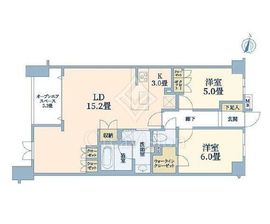 グランシティユーロパレス住吉 2階 間取り図