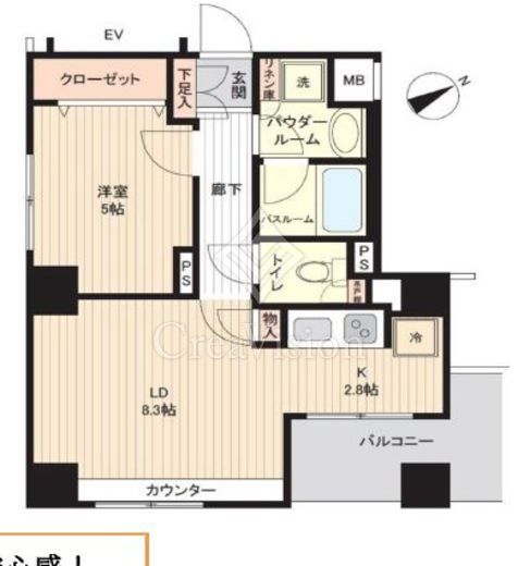 日神デュオステージ浅草橋 3階 間取り図