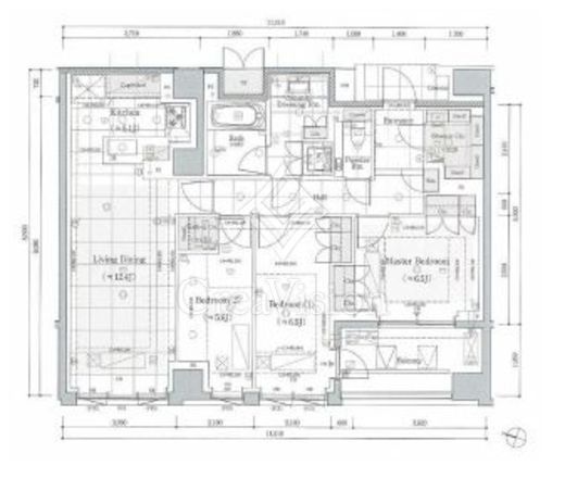 グランリビオ恵比寿 4階 間取り図