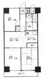 中銀第2東上野マンシオン 7階 間取り図