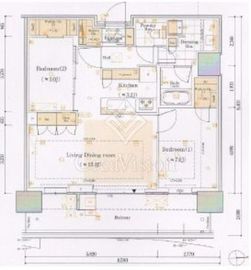 HARUMI FLAG SUN VILLAGE T棟 (晴海フラッグ サンヴィレッジ T棟) 40階 間取り図