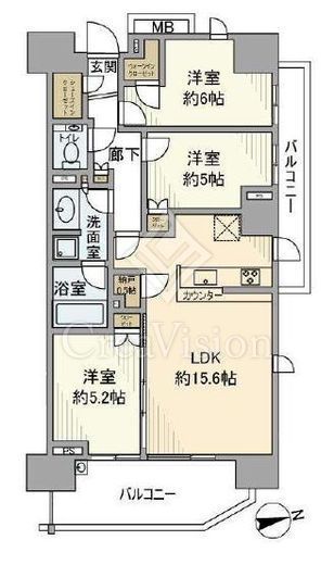 THE ITABASHI レジデンス 8階 間取り図
