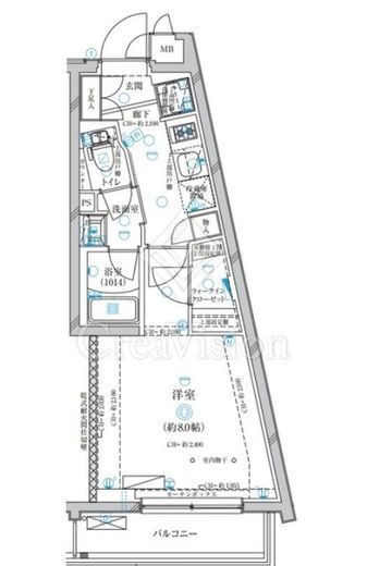 ディアレイシャス下高井戸 5階 間取り図