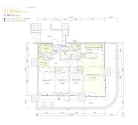 HARUMI FLAG SUN VILLAGE T棟 (晴海フラッグ サンヴィレッジ T棟) 44階 間取り図