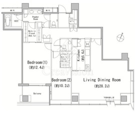 二番町パークフォレスト 1308 間取り図
