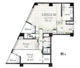 一番町パークマンション 7階 間取り図