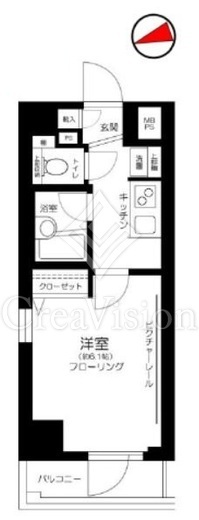 ステージグランデ南麻布 8階 間取り図