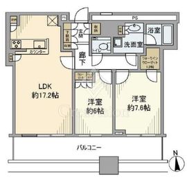 クレストプライムタワー芝 30階 間取り図