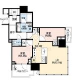プラウドタワー芝浦 4階 間取り図