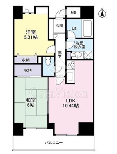 ジ・アパートメントヒルトップ中野 4階 間取り図