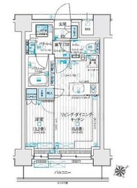 デュオステージ海老名Ⅱ 6階 間取り図