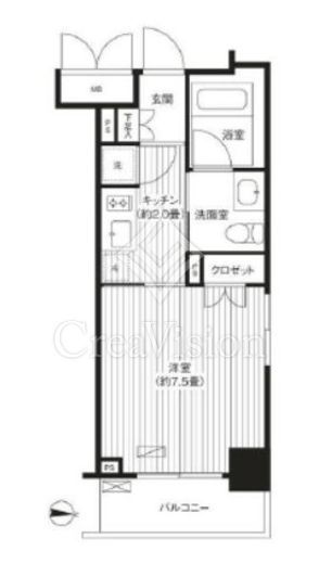 グランハイツ錦糸町 501 間取り図
