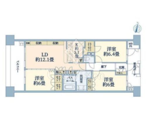 グランアルト武蔵新城 4階 間取り図