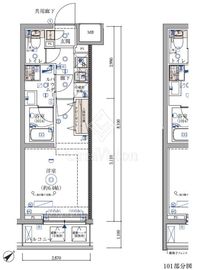 ARCOBALENO KIKUNA (アルコバレーノ菊名) 503 間取り図