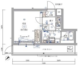 ARCOBALENO KIKUNA (アルコバレーノ菊名) 307 間取り図