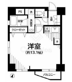 ベルザ南麻布 2階 間取り図
