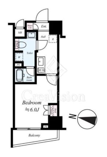 ARCOBALENO YOKOHAMAKOYASU (アルコバレーノ横浜子安) 902 間取り図