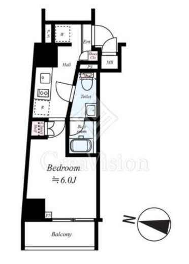 ARCOBALENO YOKOHAMAKOYASU (アルコバレーノ横浜子安) 901 間取り図