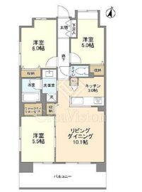 グランカーサ新小岩 801 間取り図