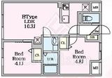 エルファーロ目黒Ⅲ 202 間取り図