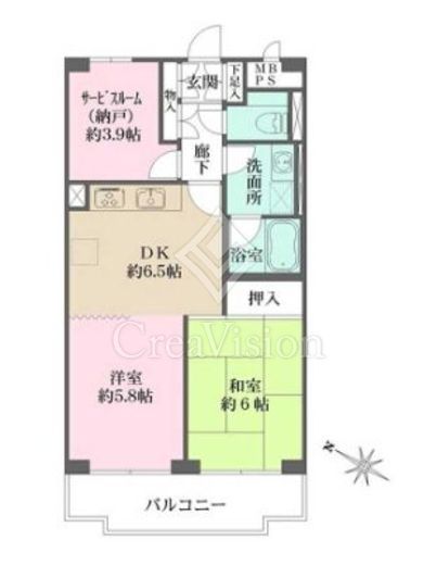 藤和初台コープ2 2階 間取り図