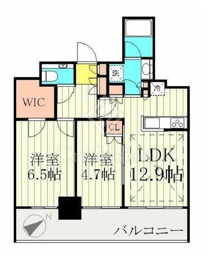 プラウドタワー小岩フロント 7階 間取り図