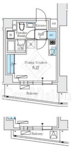 シーズンフラッツ大森北三丁目 505 間取り図