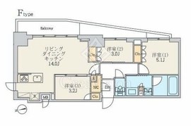 クレストコート北千住レジデンス 1103 間取り図
