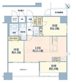 ブリシア新横浜 5階 間取り図